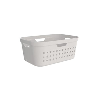 Rotho Jona Wäschekorb 39L Jona, Kunststoff (PP recycelt), weiss, 39l (56.6 x 38.5 x 23.3 cm) im Sale